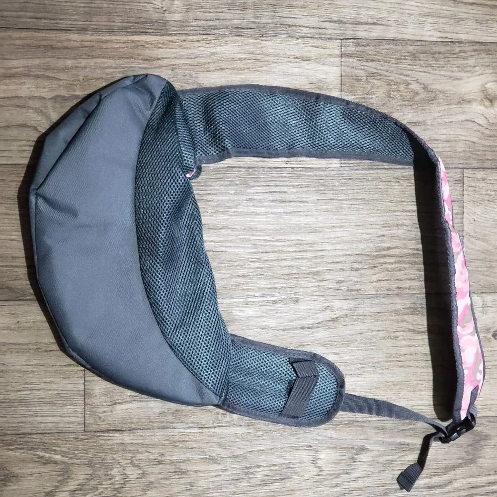 Pet Dog Carrier Backpack Chest Bag Puppy Sling Pouch Shoulder Mesh Pink Camo